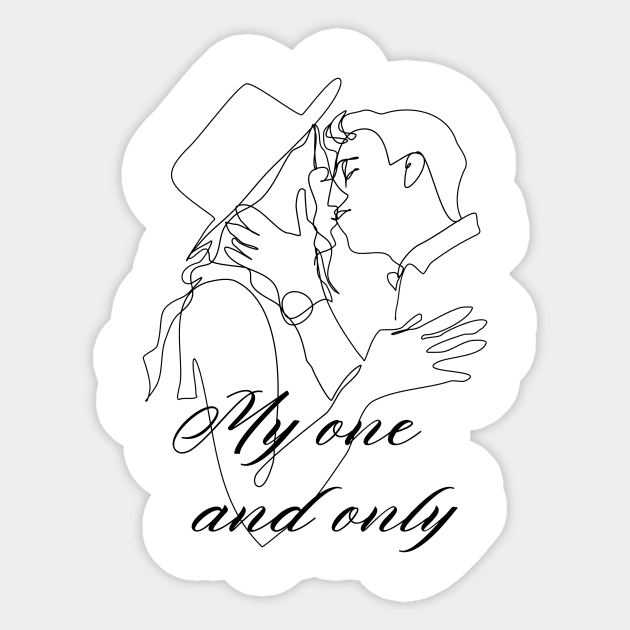 My one and only. Valentines day gift idea Sticker by Orangerinka